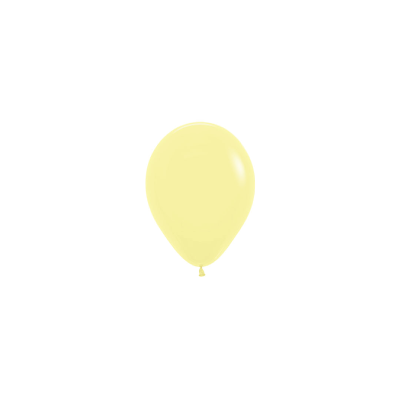 Latex Party Balloon 12cm - Pastel Matte Yellow 20Pk