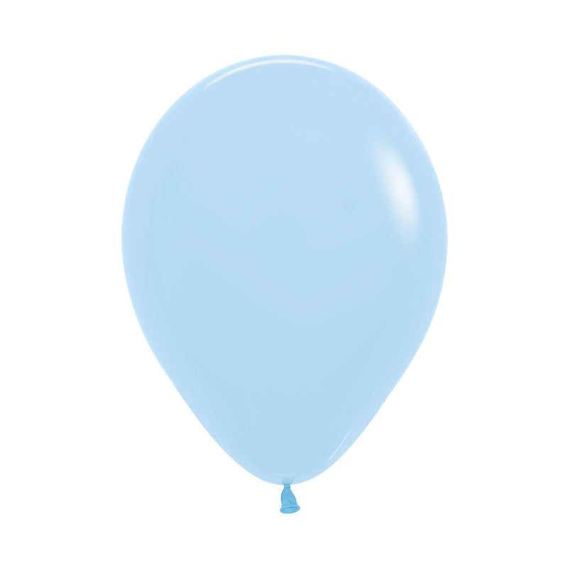 Latex Party Balloon 30cm - Pastel Matte Blue 18Pk