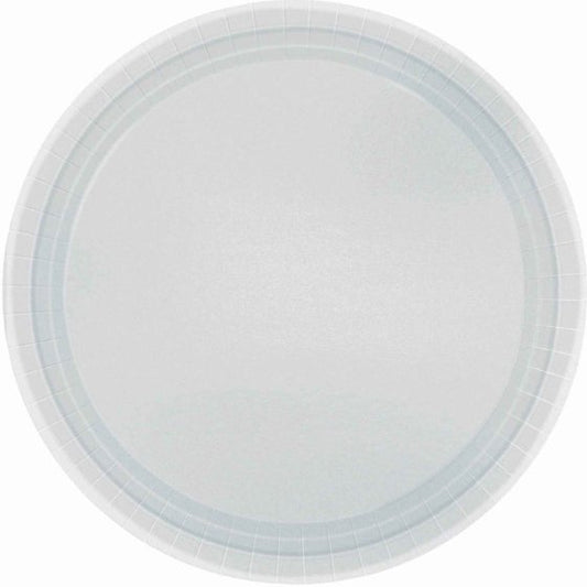 Paper Dinner Plates 23cm - Silver  8-pack