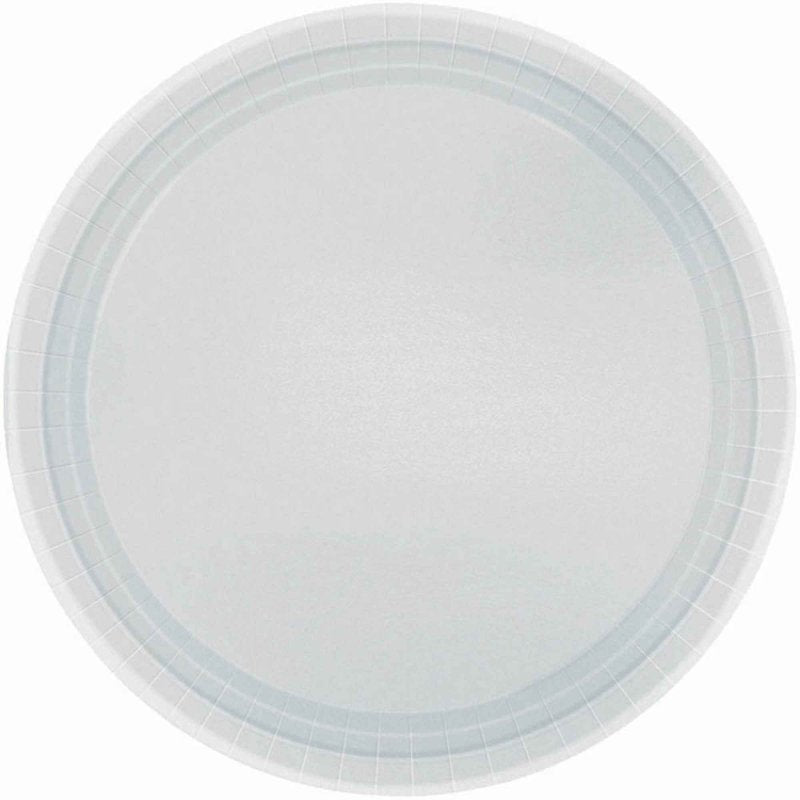 Paper Snack Plates 17cm - Silver  20-pack