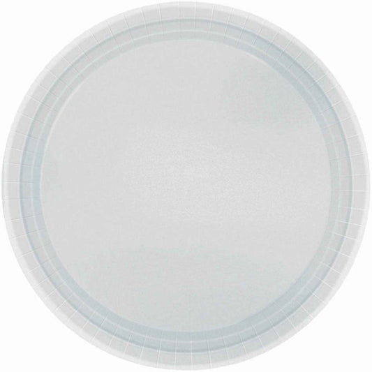 Paper Snack Plates 17cm - Silver  20-pack