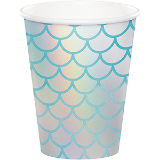 Mermaid Shine Paper Cups 266ml - 8 pack