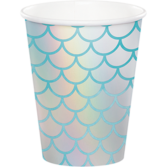 Mermaid Shine Paper Cups 266ml - 8 pack