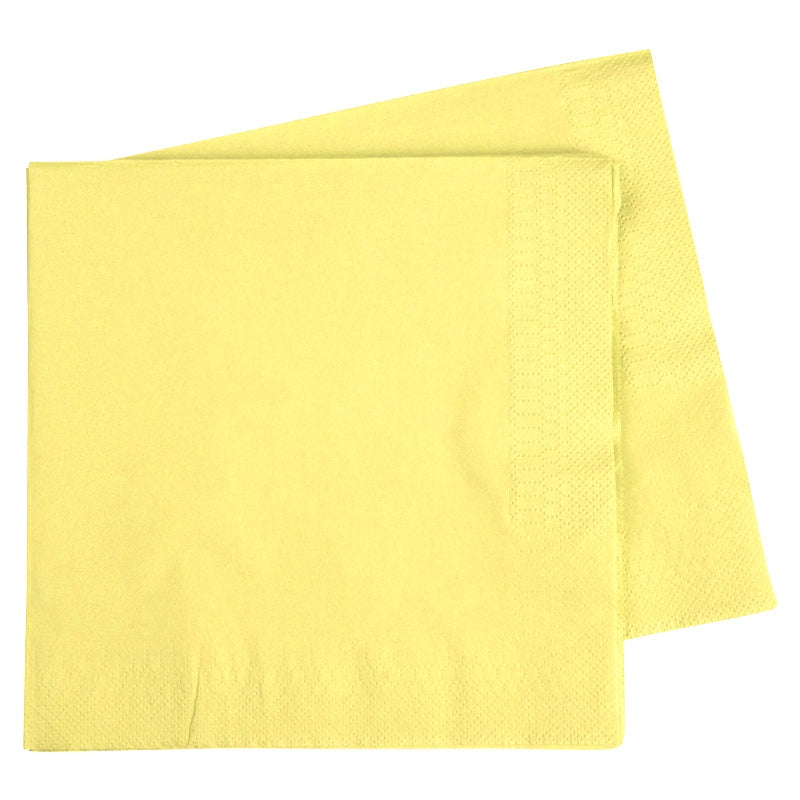 Napkin 330mm - Pastel Yellow 40Pk