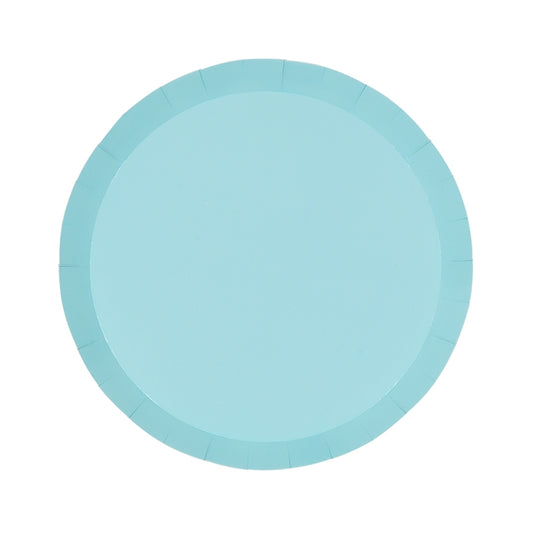 Paper Snack Plates 7" - Pastel Blue 10Pk