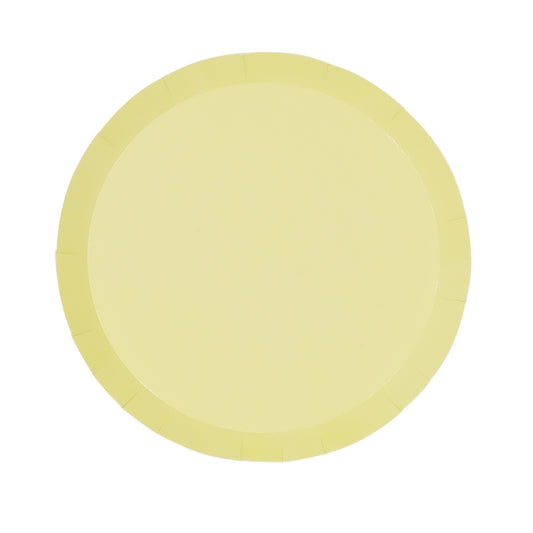 Paper Snack Plates 7" - Pastel Yellow 10Pk