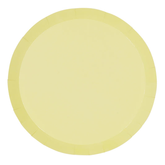 Paper Dinner Plates 9" - Pastel Yellow 10Pk