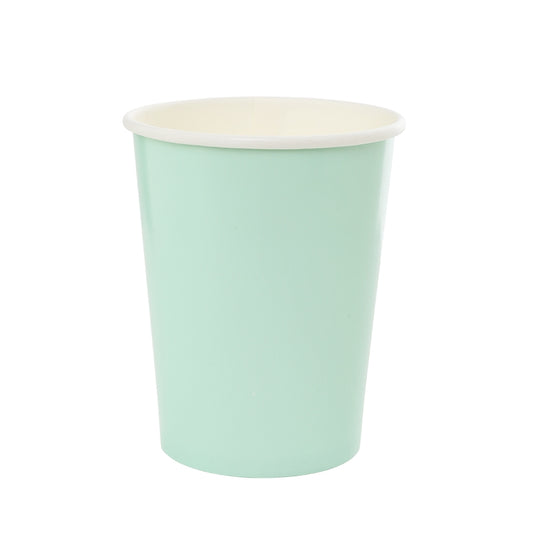 Paper Cups 260ml - Mint Green 10Pk