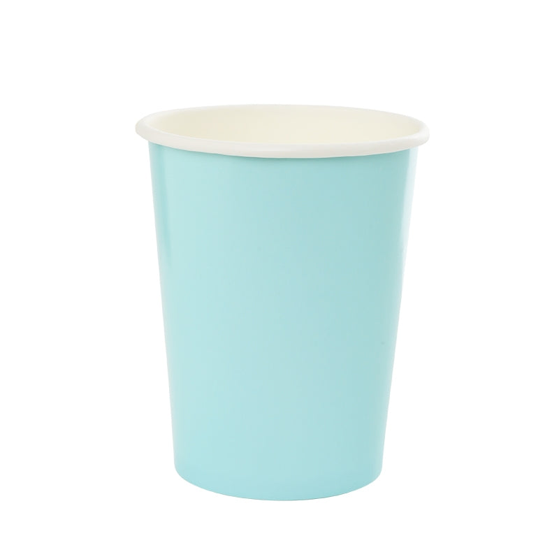 Paper Cups 260ml - Pastel Blue 10Pk