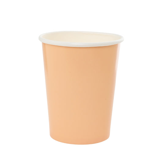 Paper Cups 260ml - Peach 10Pk