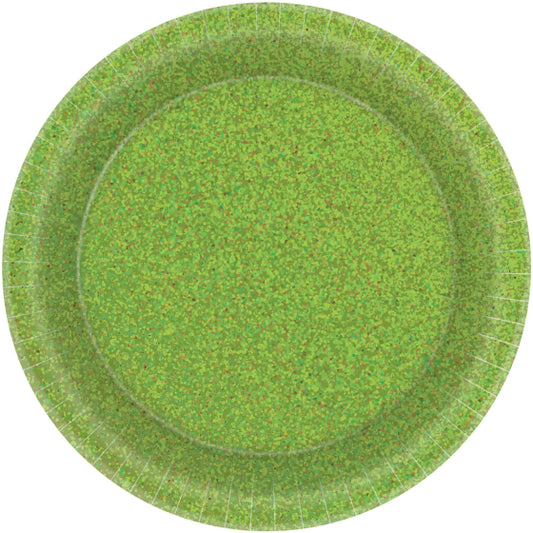 Paper Snack Plates 17cm - Prismatic Kiwi  8-pack