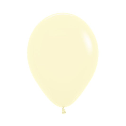 Latex Party Balloon 30cm - Pastel Matte Yellow 18Pk