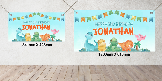 Personalised Dinosaur Party Banner