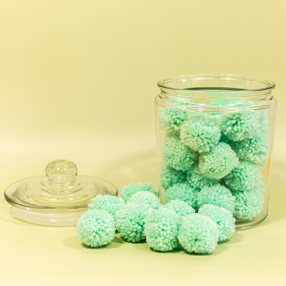 5cm Mint Green Pompoms 10-pack