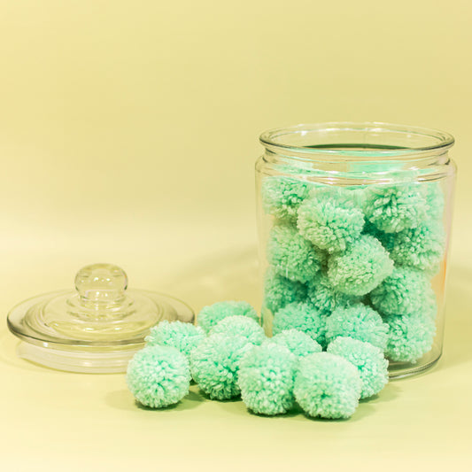 5cm Mint Green Pompoms 10-pack