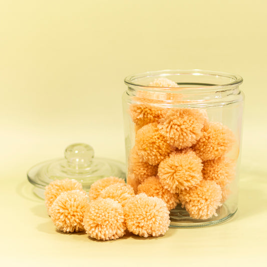 5cm Peach Pompoms 10-pack