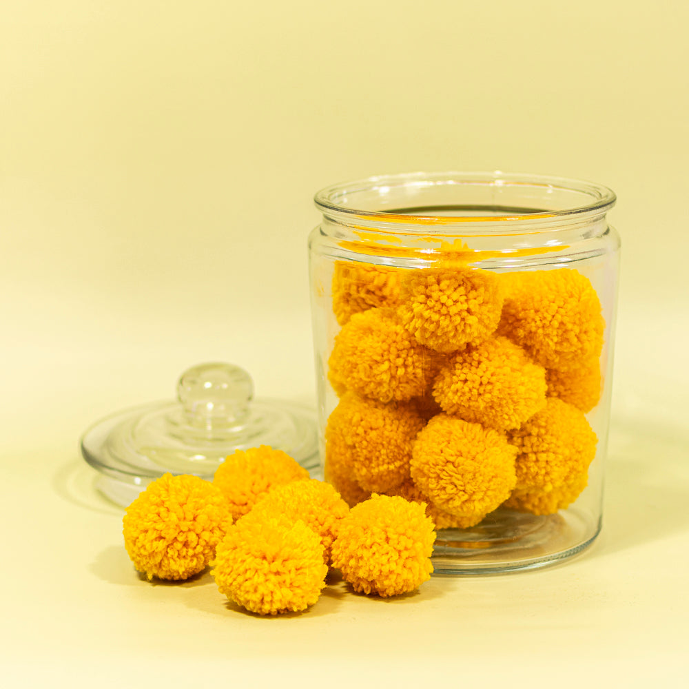 5cm Royal Yellow Pompoms 10-pack