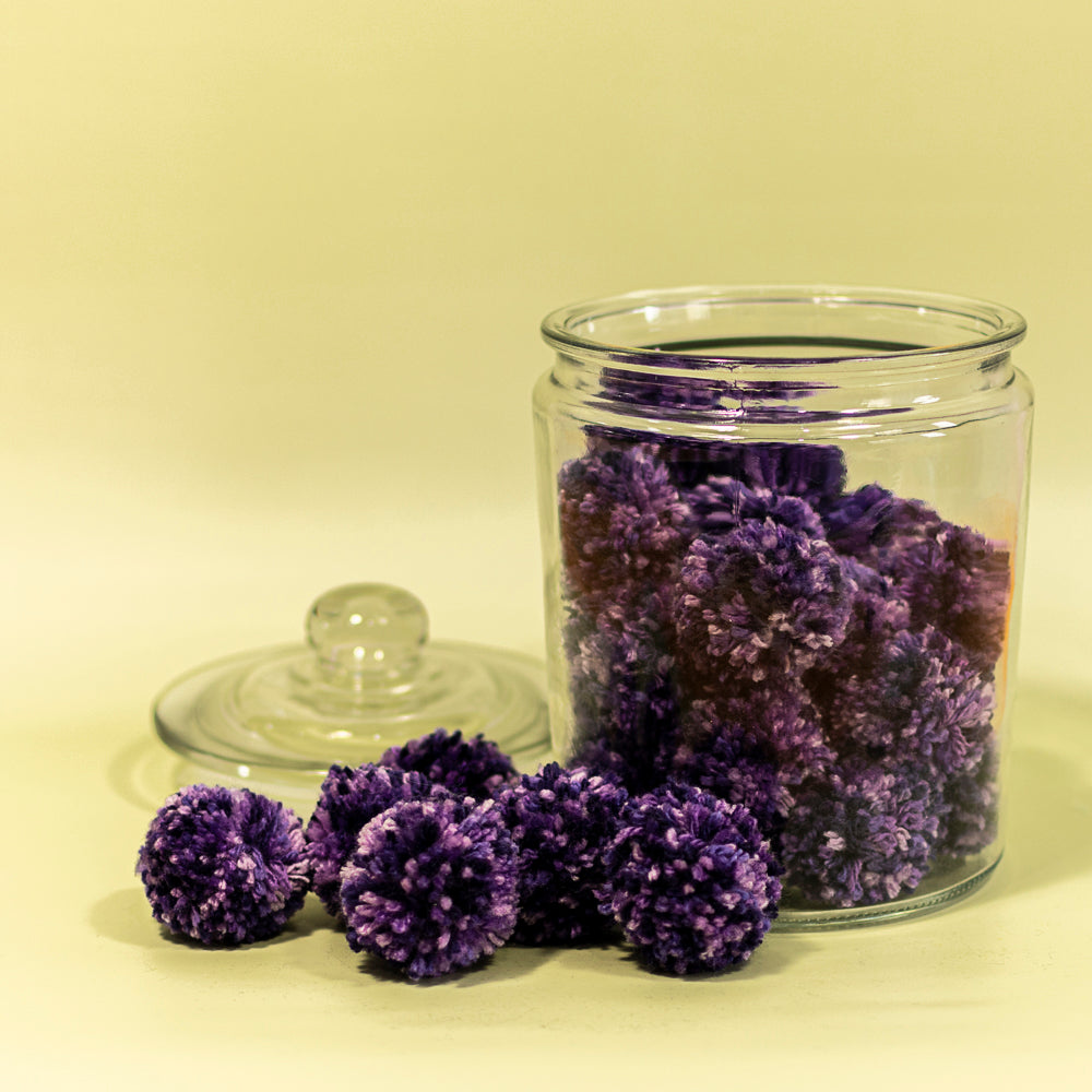 5cm Purple-Mix Pompoms 10-pack