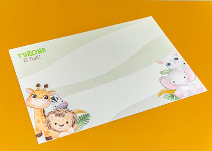 Personalised Safari Placemat