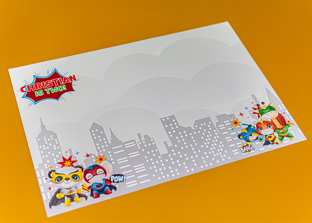 Personalised Superhero Placemat