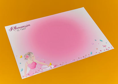 Personalised Ballerina Placemat