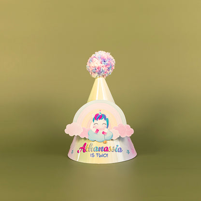 Personalised Unicorn Party Hat