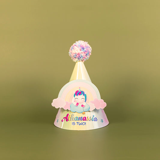 Personalised Unicorn Party Hat