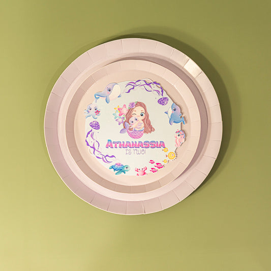 Personalised Mermaid Plate Topper - 2 pack