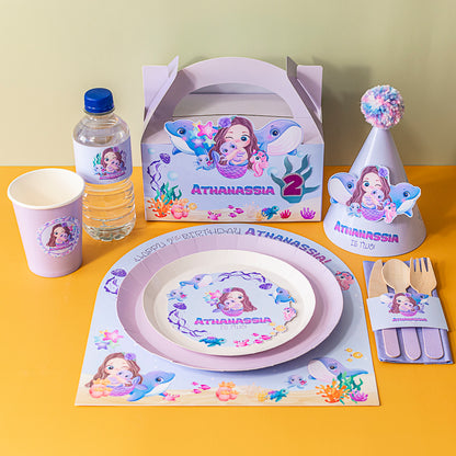 Personalised Mermaid Theme Kids Party Pack