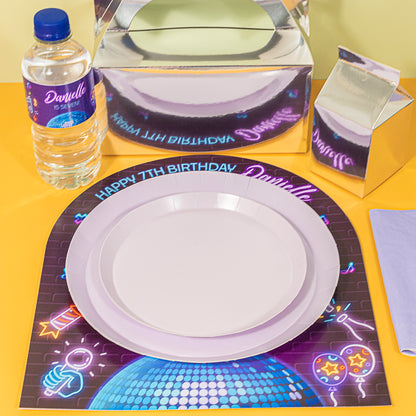 Personalised Neon Disco Placemat Medium