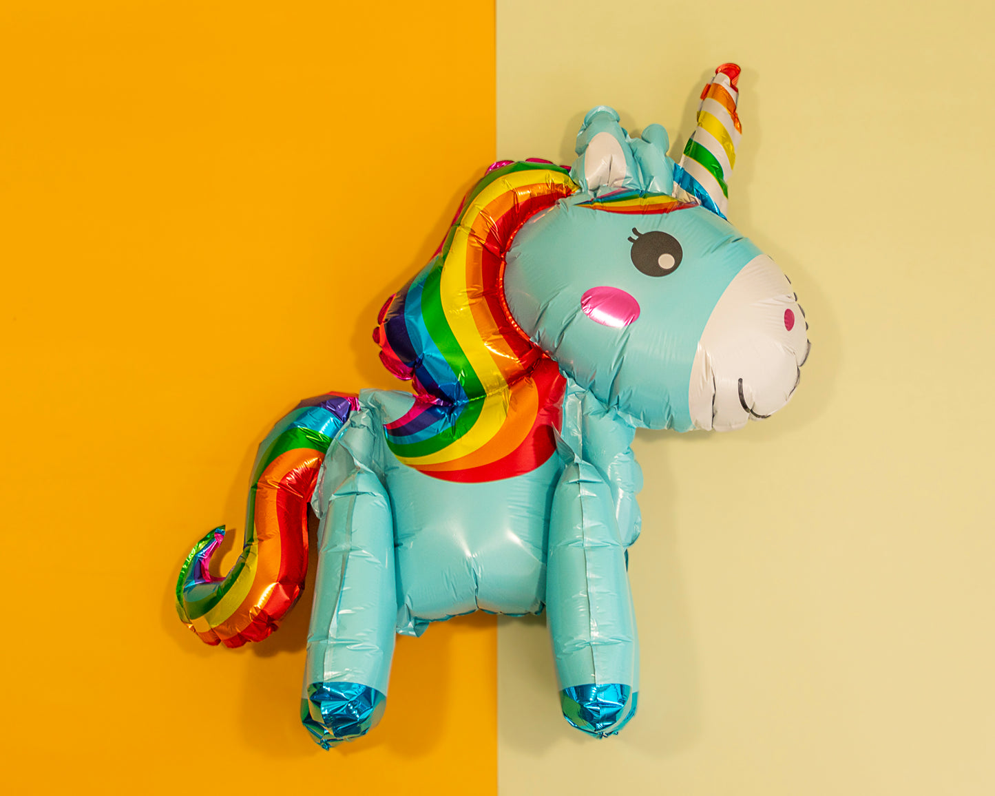 Standing Cute Blue Unicorn Foil Balloon