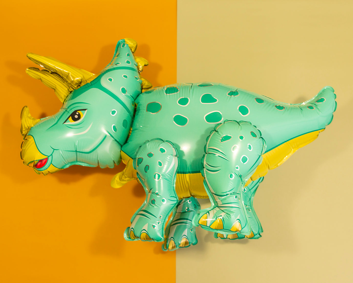 Large Standing Triceratops Foil Balloon