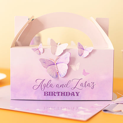 Personalised Lunchbox - Butterfly Lilac 1 Piece