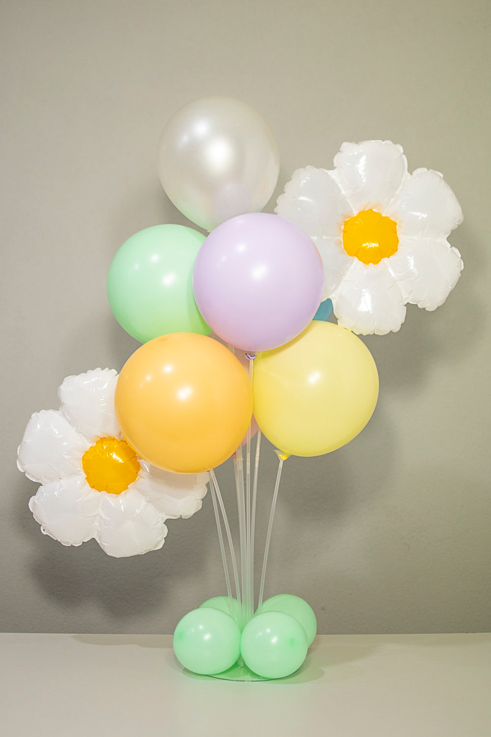 Pastel Daisy Theme Balloon Table Centerpiece Kit