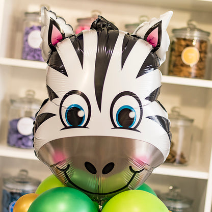 Zebra Head Foil Balloon