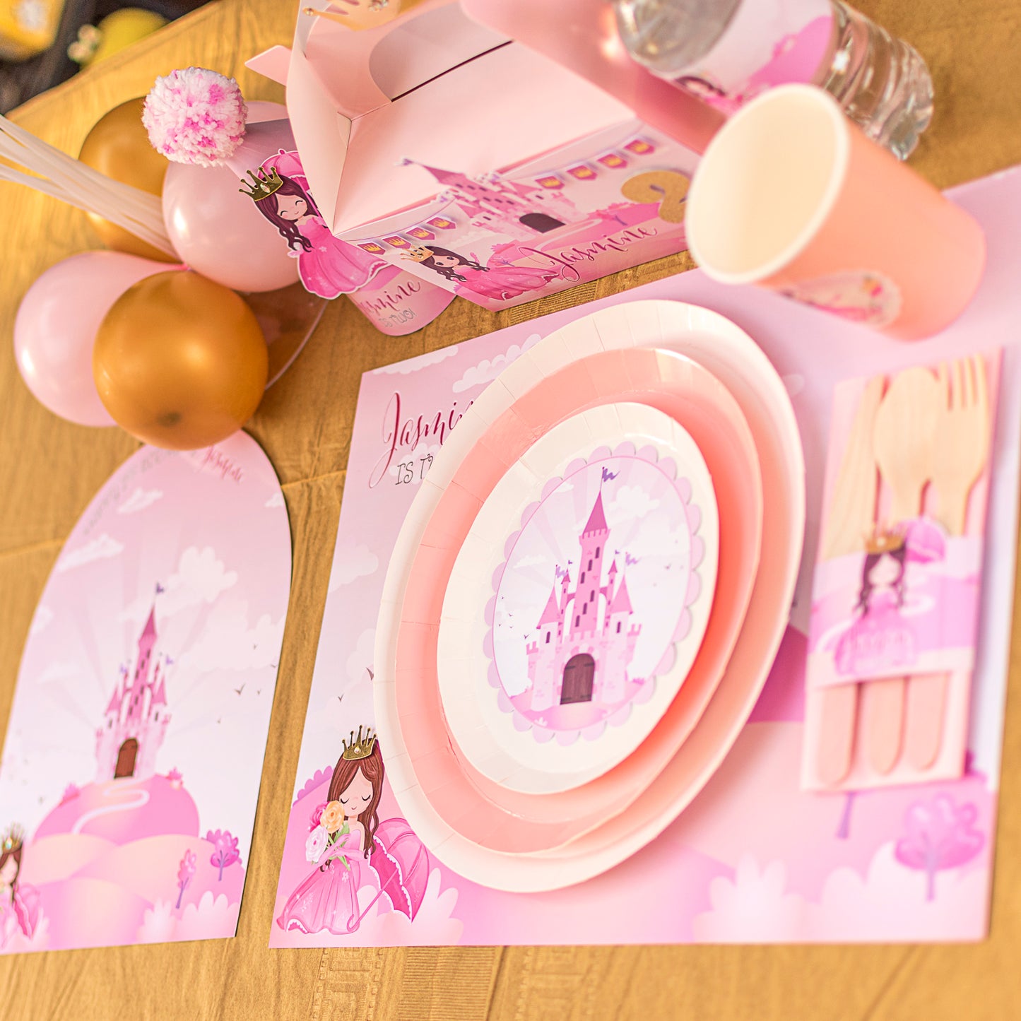 Personalised Princess Theme Kids Party Pack