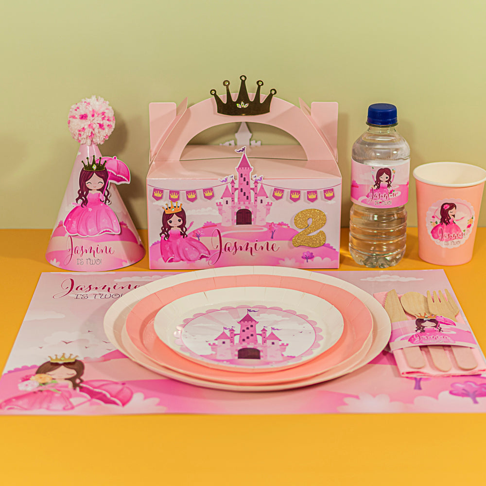 Personalised Princess Theme Kids Party Pack