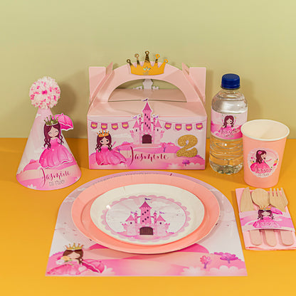 Personalised Princess Theme Kids Party Pack