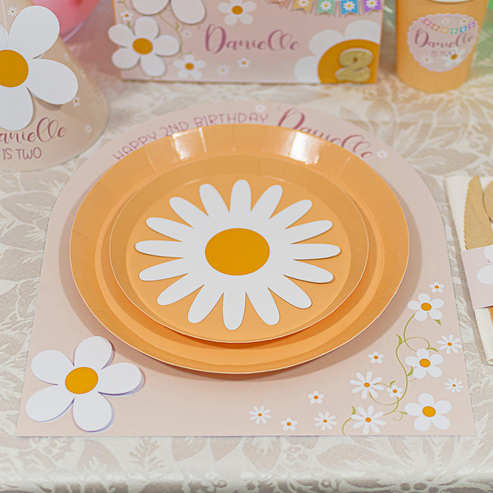 Personalised Daisy Plate Topper - 2 pack