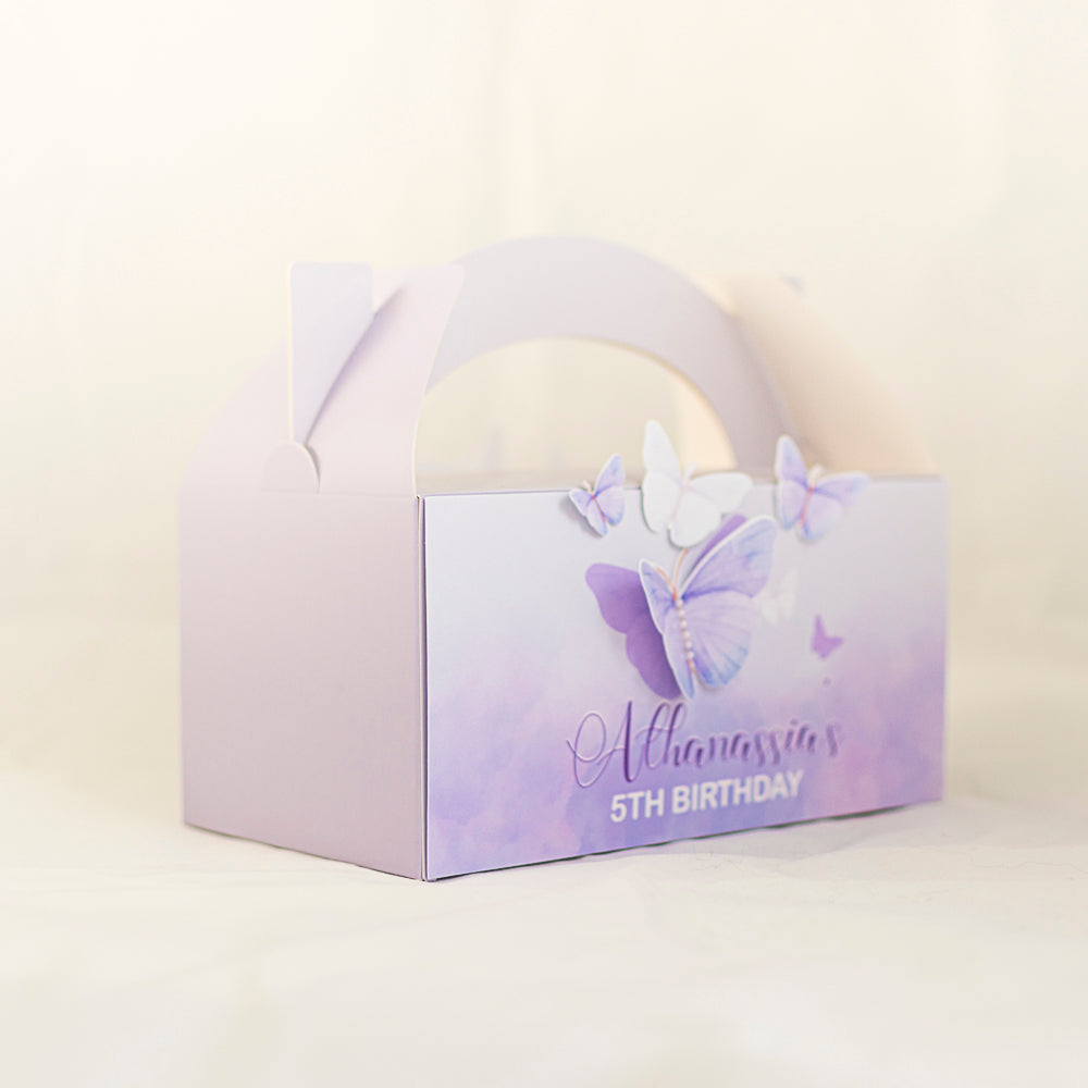 Personalised Lunchbox - Butterfly Lilac 1 Piece