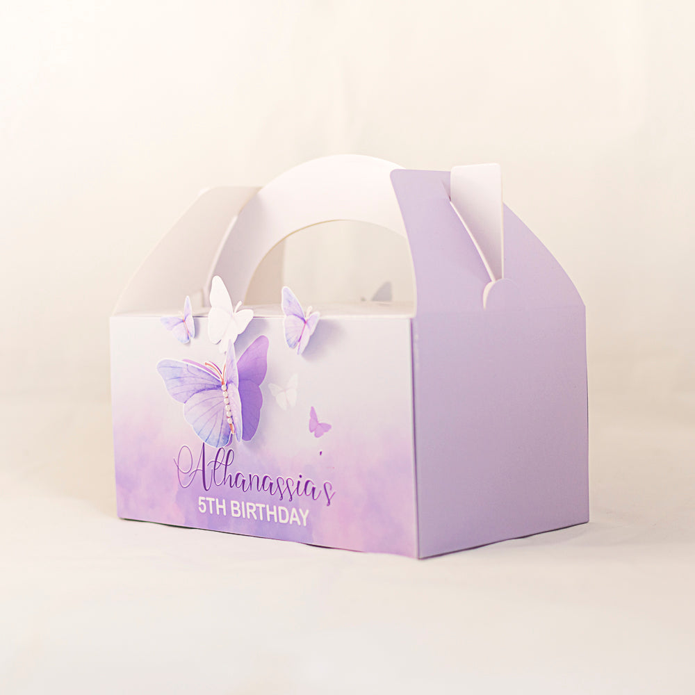 Personalised Lunchbox - Butterfly Lilac 1 Piece