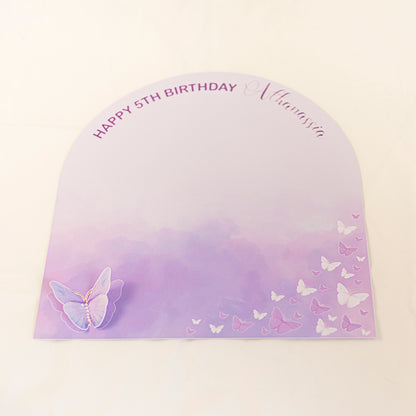 Personalised Butterfly Lilac Placemat Medium