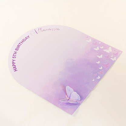 Personalised Butterfly Lilac Placemat Medium