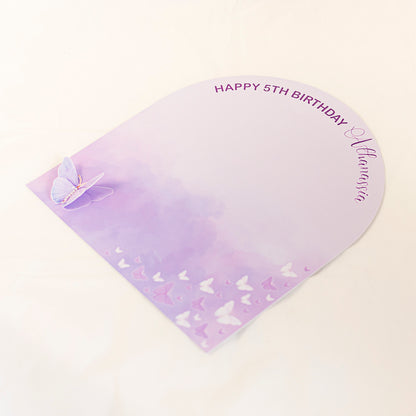 Personalised Butterfly Lilac Placemat Medium