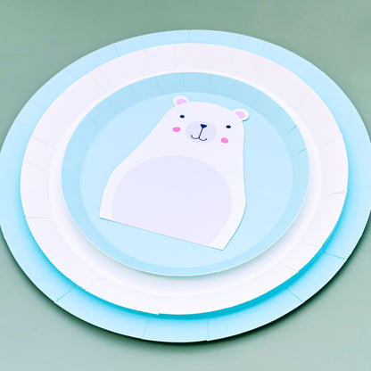 Personalised Polar Bear Plate Topper - 2 pack