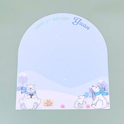 Personalised Polar Bear Placemat Medium