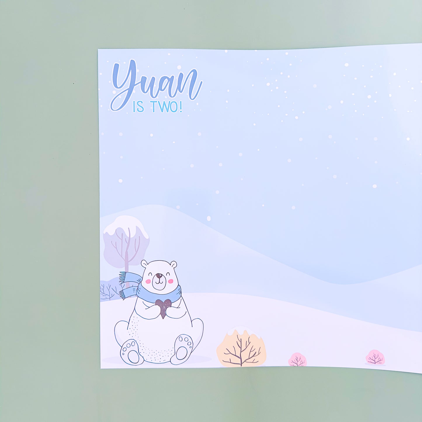 Personalised Polar Bear Placemat