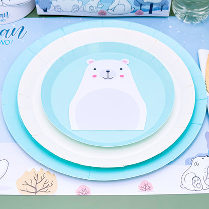 Personalised Polar Bear Plate Topper - 2 pack