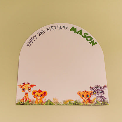 Personalised Jungle Safari Placemat Medium