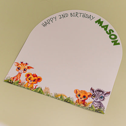 Personalised Jungle Safari Placemat Medium